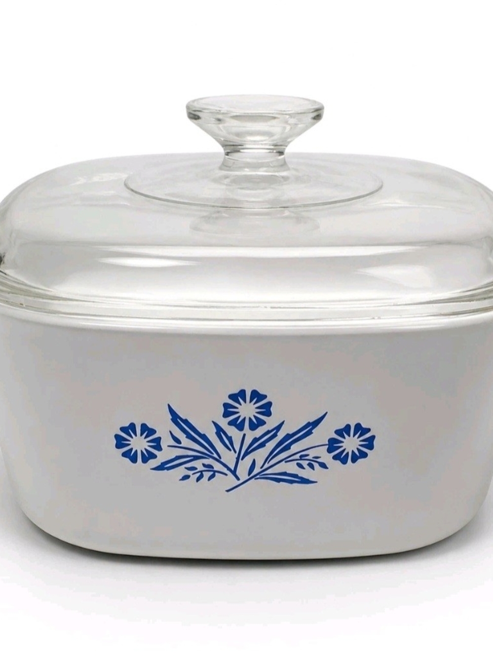 Vintage CorningWare A-3-B 3 Qt Blue Cornflower Casserole Dish Glass Lid